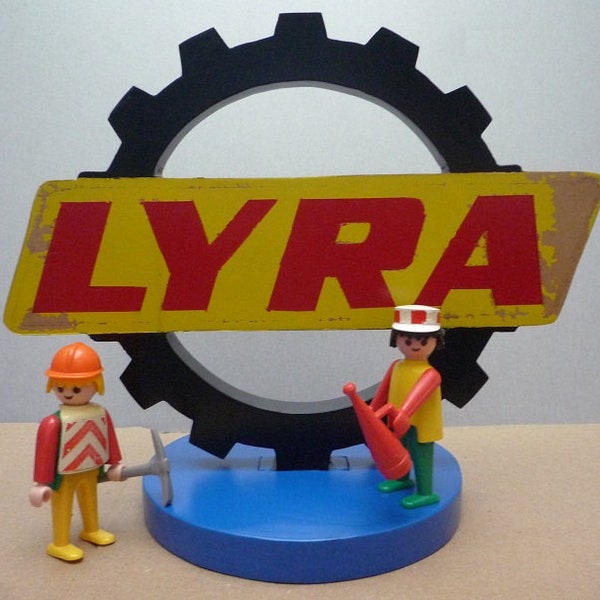 LYRA toys handmade wood sign - decorative - Greek toy company * *