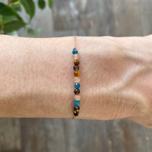 WEIGHT MANAGEMENT energy manifestation bracelet, healing crystal beads for weight loss,  gemstone bracelet with tigers eye and sunstone