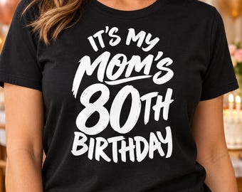 „Meine Mutter feiert ihren 80. Geburtstag“ (PNG), lustiges PNG-Design zum 80. Geburtstag für Mama, digitaler Download für einen besonderen Geburtstag