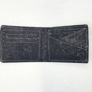 Cartera plegable ultrafina de piel de corcho, 9+2 ranuras para tarjetas de crédito empotradas, 2 ranuras laterales ocultas, 1 compartimento para billetes y billetes