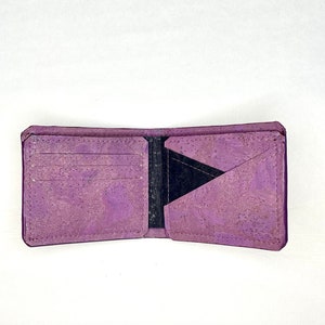 Cartera plegable ultrafina de piel de corcho, 9+2 ranuras para tarjetas de crédito empotradas, 2 ranuras laterales ocultas, 1 compartimento para billetes y billetes