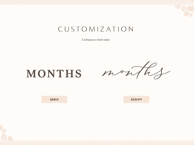 Baby Girl Monthly Milestones Sign: Interchangeable Pointelle Photo Prop for First Year zdjęcie 8