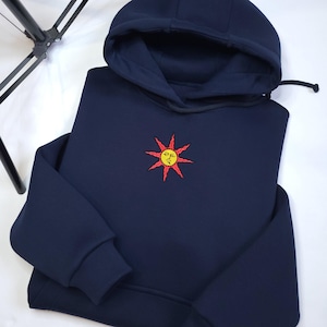 Solaire Embroidered Hoodie, Sun Praise Hoodie, Dark Souls Inspired Hoodie, Gamer Hoodie, Unisex Gaming Sweatshirt, Gift for Gamers