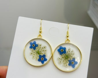 Forget me not flower earrings