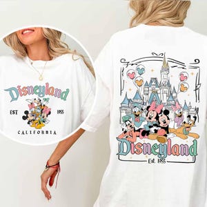 Comfort Colors® Two Sides Disneyland California T Shirt, Disneyland Est. 1955 Shirt, Disneyworld Shirt,Disney Shirt,Mickey And Friends Shirt