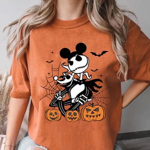 Comfort Colors® Jack Skellington Pumpkin Shirt, Pumpkin King Halloween Shirt, Jack Skellington  Shirt, Disney Halloween Shirt