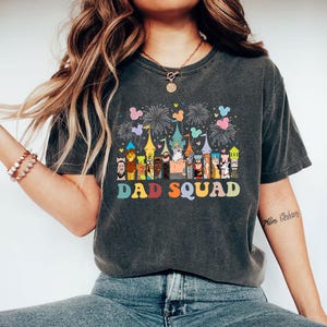 Comfort Colors® Disney Dad Squad Shirt, Disney Dad Characters Shirt, Father&#39;s Day Shirt, Disneyland Father Shirt, Disney Dad 2025 Shirt