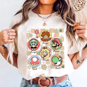 Comfort Colors® Mario Signature Shirt, Super Mario Shirt, Super Mario Matching Shirt, Mario and Friends Shirts, Super Mario Fan Shirt