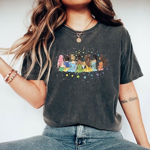 Comfort Colors®  Disney Princess Shirt, Watercolor Princess Shirt, Disney Trip T-Shirt, Disney Princess, Disneyworld Princess Gift