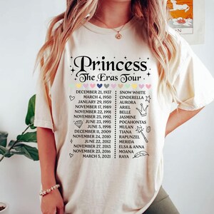 Comfort Colors® Princess The Eras Tour Shirt, Retro Disney Shirt, Disney Princess Shirt, Princess Eras Tour Shirt, Disney Princess Tee