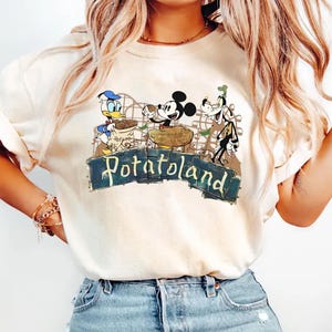 Comfort Colors®  Potatoland Shirt, Vintage Disney Welcome To Potatoland Shirt, Funny Mickey Goofy Donald T-shirt, Mickey And Friends Tee