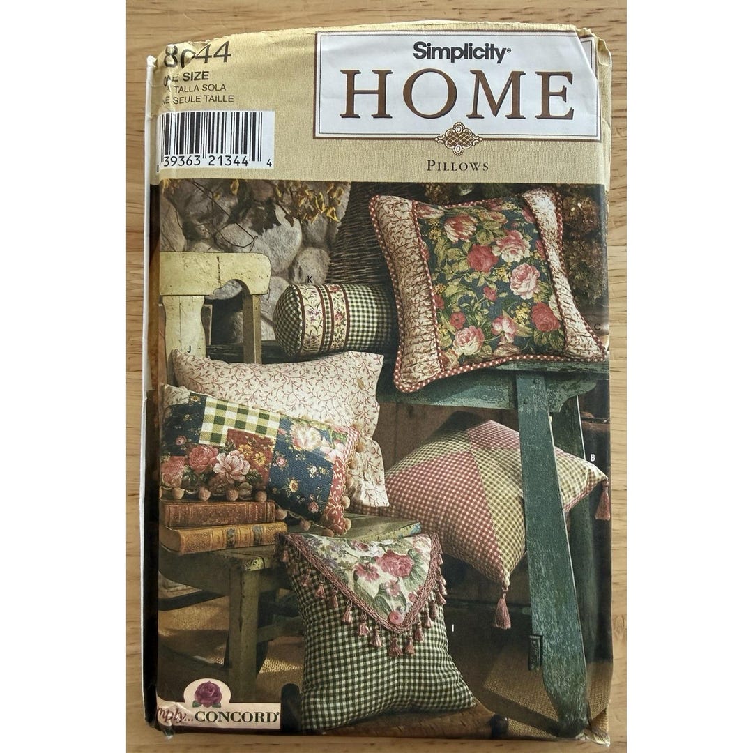 Simplicity Home 8044 Simply…concord Pillows Pattern in 12 Styles Uncut ...