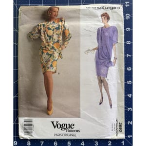 Vogue Paris Original Emanuel Ungaro Muster 2680 Loose-Fit Pullover Kleid 12-16
