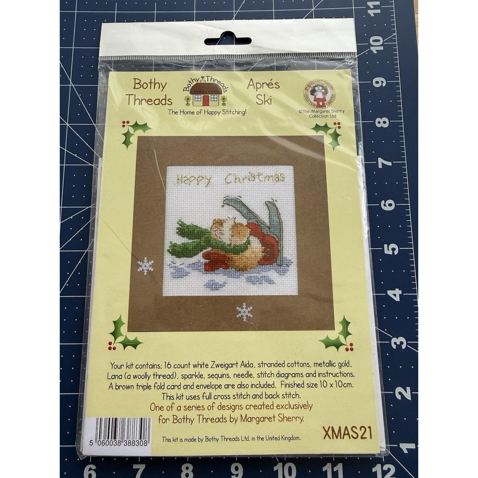 Bothy Threads APRES' SKI Happy Christmas Cross Stitch Kit Made in