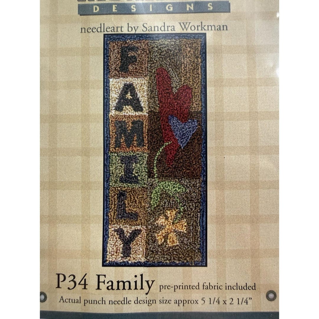 Pine Mountain Designs Needle Art Punch Needle Pattern With Fabric ...