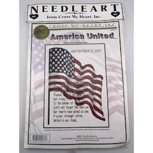 CROSS MY HEART Counted Cross Stitch Kit America United By Melissa Blackman