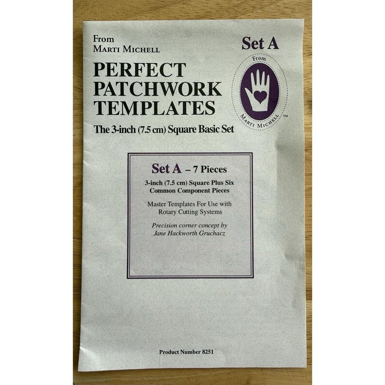 Marti Michell Perfect Patchwork Templates Set A ~ The 3-Inch Square Basic Set image 3