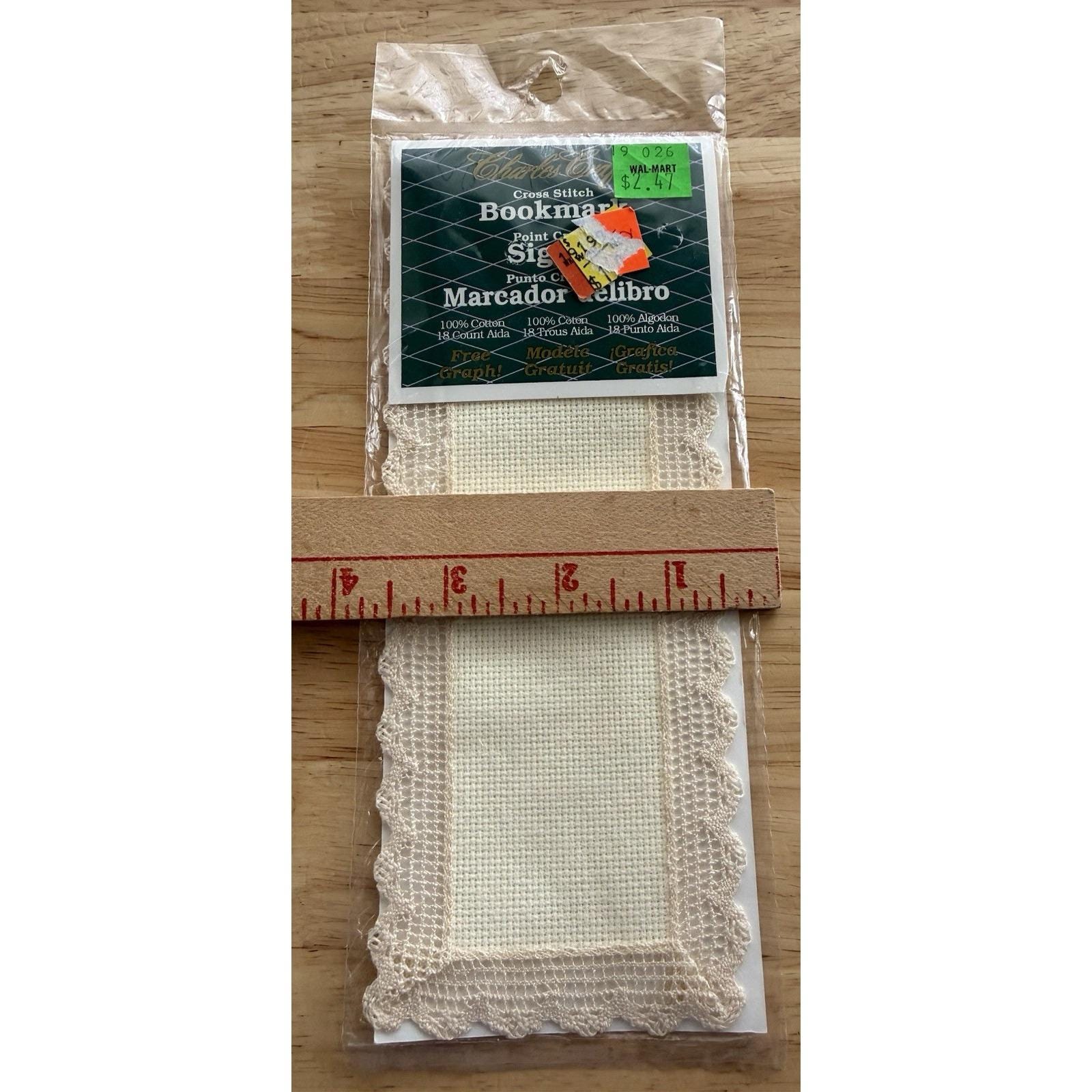 Charles Craft Lace Edged Bookmark 18 Count Aida 3