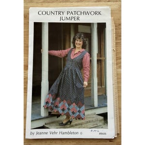 Landelijke patchworktrui Vintage naaipatroon 1986 #8606 Cottagecore-quilten