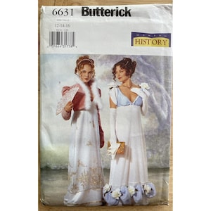 Butterick Pattern 6630 Size 12-14-16 Historical Josephine Regency Costume