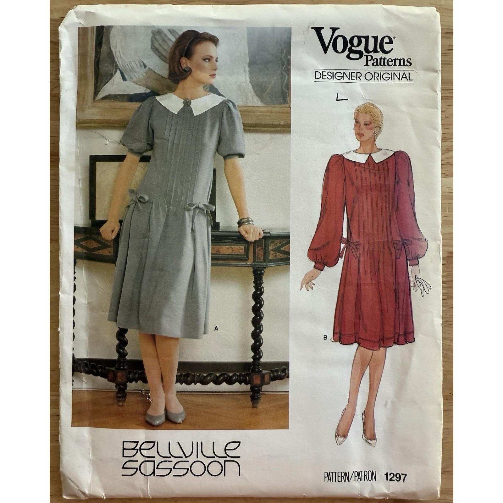 Vogue Patterns Designer Original Bellville Sassoon 1297 Misses
