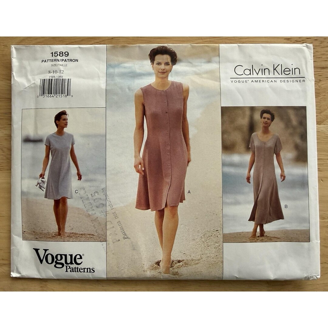 Vogue Patterns American Designer CALVIN KLEIN 1589 Misses' Dress Size 8 ...