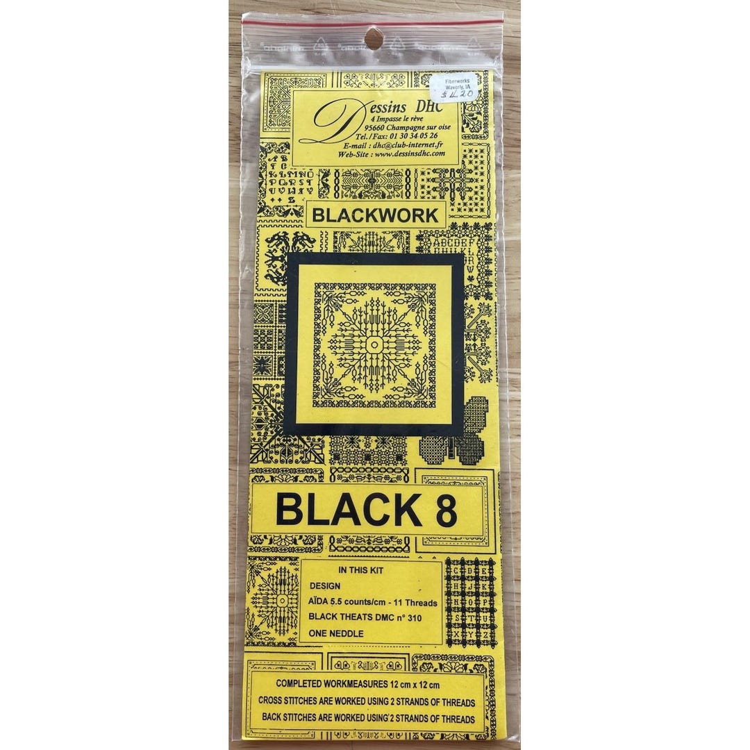 Dessins DHC Blackwork Pattern Only ~ Black 8 ~ Made in France - Etsy