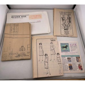 Vintage Reader Mail Symönster Misses' Underkjol Eller Linne, Trosor… Storlek O FF