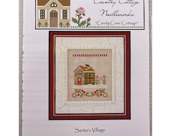 COUNTRY COTTAGE NAALDWERK Candy Cane Cottage kruissteekkaart met knopen