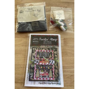 Stitching W/ The Housewives X Fat Quarter Shop Truckin' Along  December XStitch