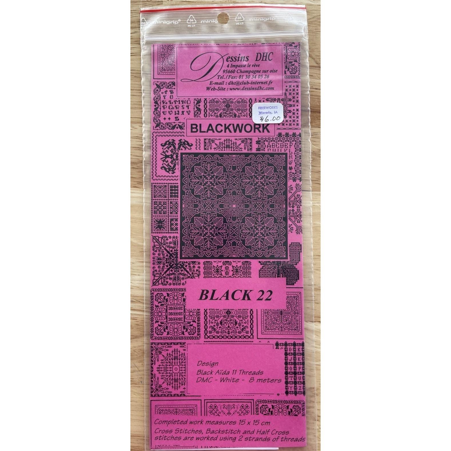 Dessins DHC Blackwork Pattern Only ~ Black 22 ~ Made in France - Etsy