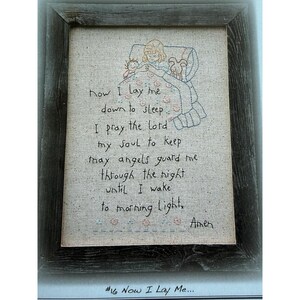 Nutmeg Hare Stitchery Pattern ~ NOW I LAY ME… # 16
