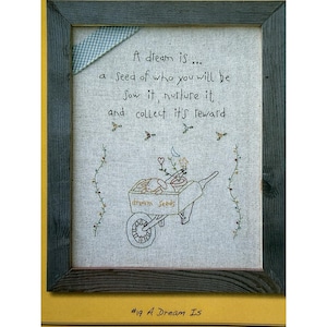 Nutmeg Hare Stitchery Pattern ~ A DREAM IS # 19