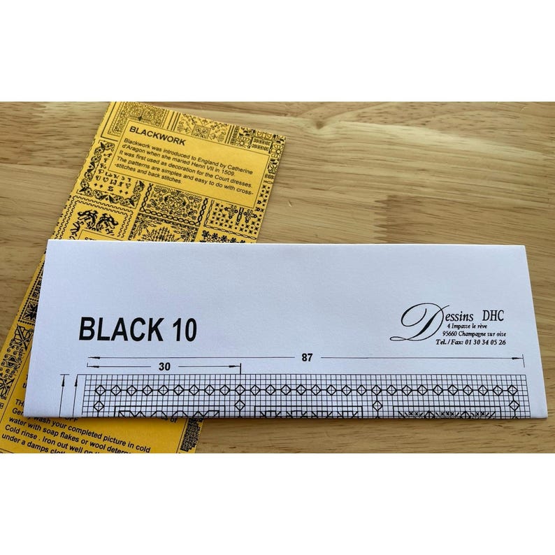 Dessins DHC Blackwork Pattern Only ~ Black 10 ~ Made in France - Etsy