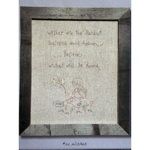 Nutmeg Hare Stitchery Pattern ~ WISHES # 24