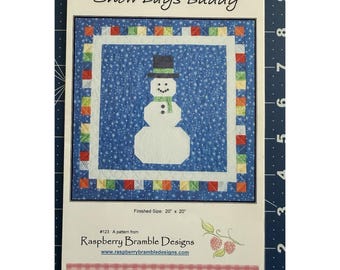 Modello per trapunta Raspberry Bramble Designs 20"x20" Snow Days Buddy