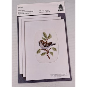 Vintage OOE Oehlenschlager Denmark 67362 Bird Small Cross Stitch Kit