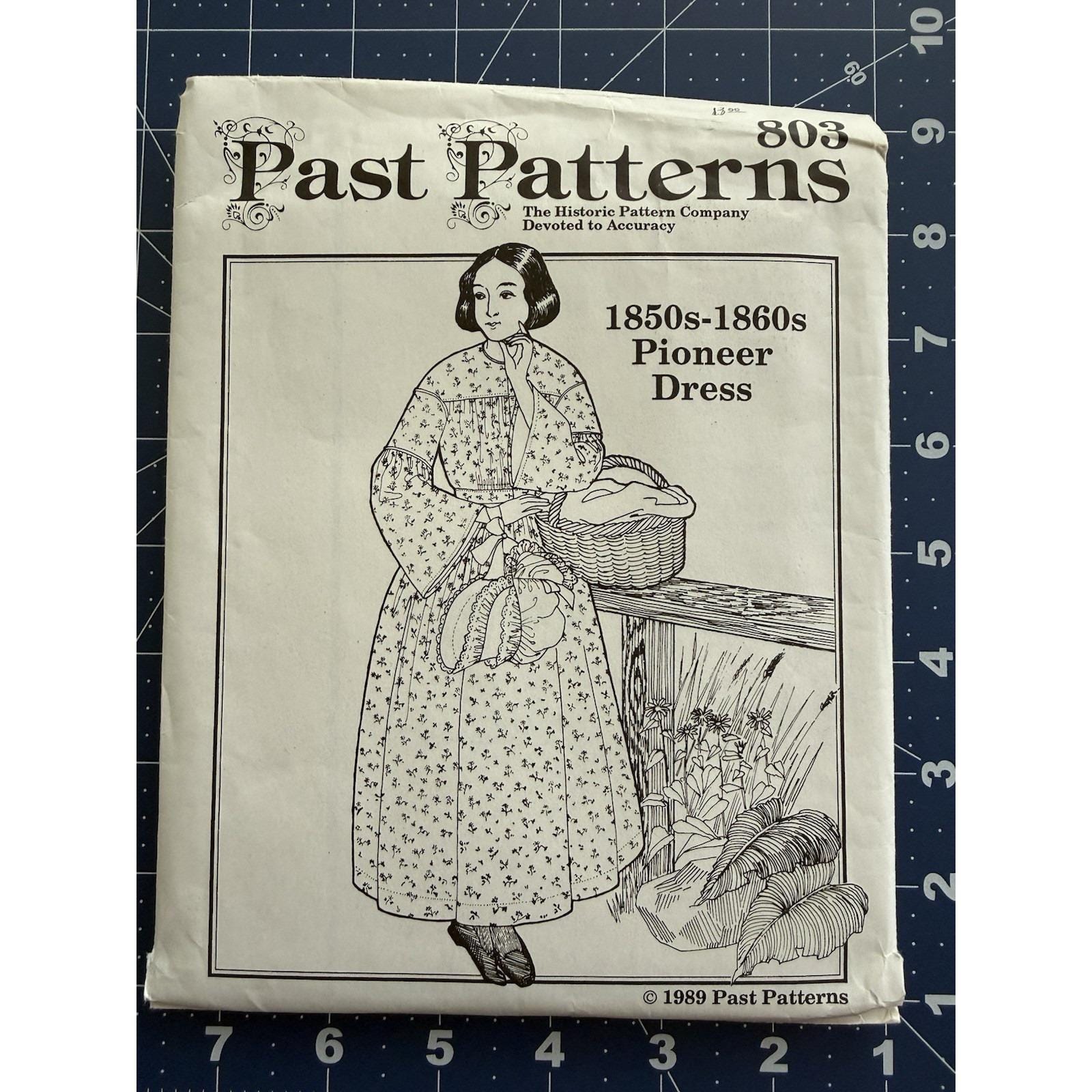 Past Patterns 803 ~ 1850s-1860s Pioneer Dress Historical Reproduction ...