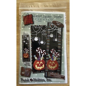 Patch Abilities Sweet Spider Treats Halloween Wallhanging Pattern Cotton Or Wool