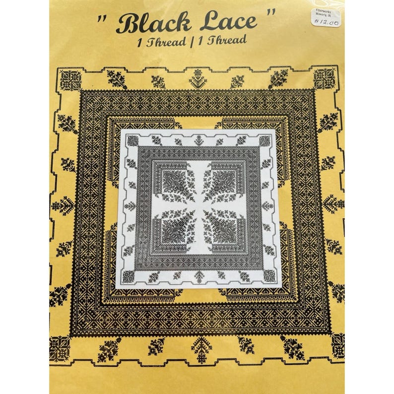 Dessins DHC Stitching BLACK LACE Cross Stitch Needlepoint Embroidery ...