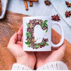 Coffee Alphabet Clipart, transparent background, Coffee PNG Letters, Coffee Bean Alphabet Clip Art,Fresh coffee, coffee leaf, coffee cherry