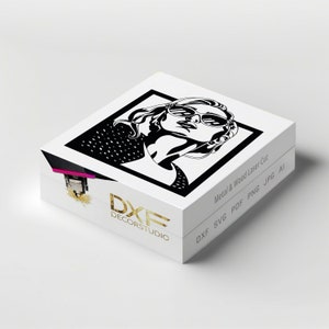 Elegant Woman Silhouette Wall Art: SVG, DXF, AI, Pdf, Plasma and Laser Cut Files,Plasma Cut File,Wood Cutting File.