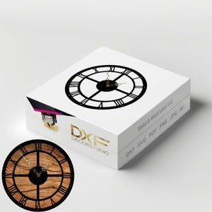 Modern Wall Clock Designs, Dxf, Svg, AI and Silhouette.Vector, Laser Cut Files, Svg For Cricut car Laser Cutting, Lightburn And XTool.