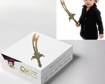 Wooden Sword  Kids Toys | Laser Cut Vector SVG Dxf | Sword - Shield SVG DXF - laser cut files