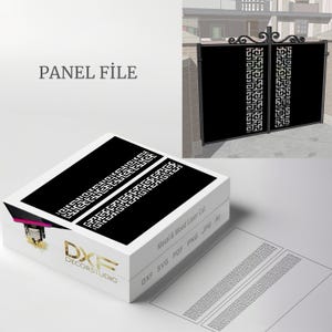 Model B Geometric Panel Garden Door Decor file for laser cutting, plasma cutting dxf, dwg, cdr, svg Laser Cut Panel, DXF, laser cut files