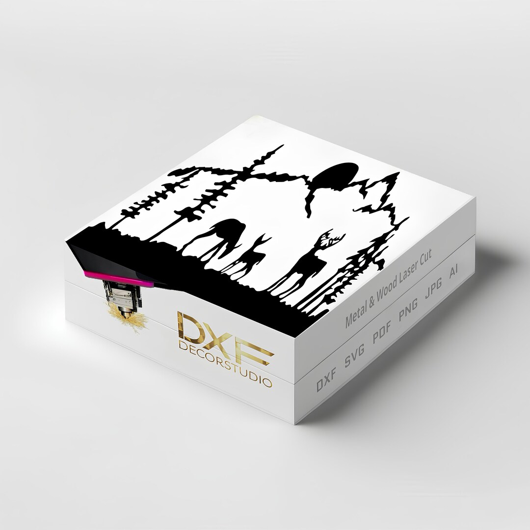 Deer in Digital Splendor:dxf, Cdr, Ai, Svg - Laser CNC Plasma Waterjet ...