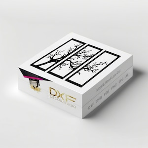 Panel Tree - Easy Laser Cutting - Vector Files, DXF, SVG, PDF, Jpg, Aı Digital Files, Wood Wall Art, Metal Wall Art.