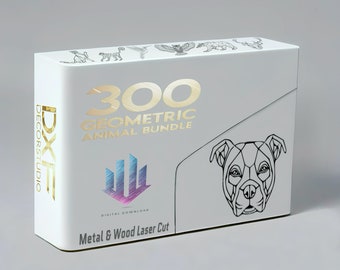 Geometric Patterns Animal Figures DXF Files: 300+ Designs for Laser Cutting!