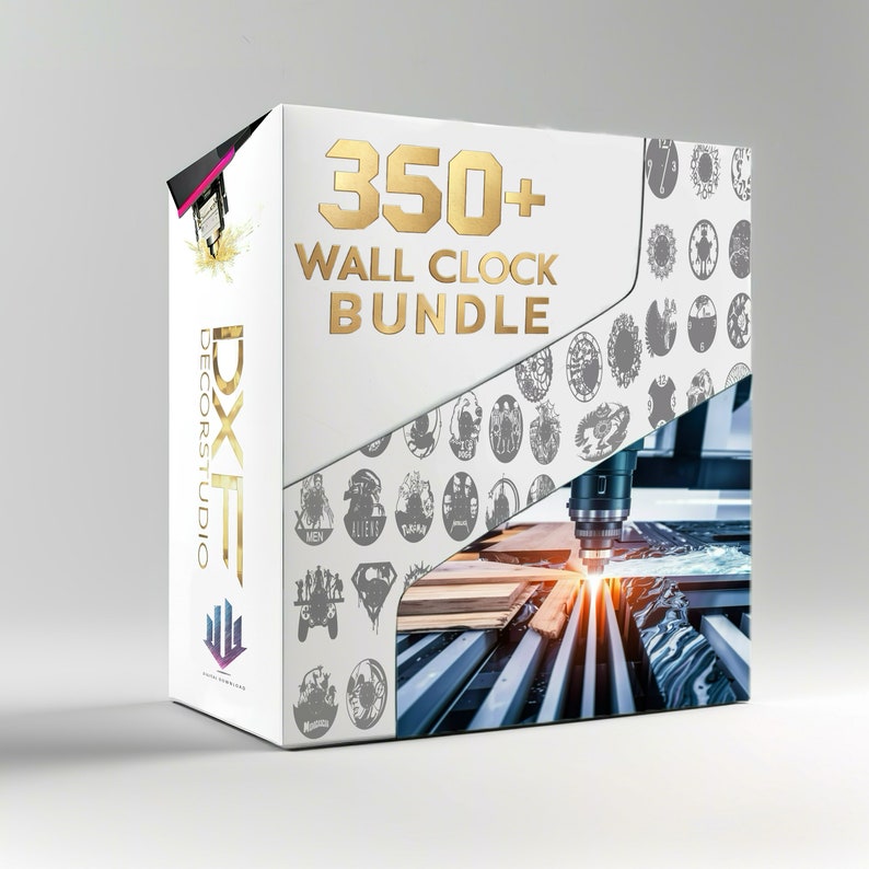 Wall Clock Mega Bundle: 350+ Designs for Cricut, Dxf, Svg, AI and ...