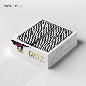 Geometric Panel Garden Door Decor vector drawing file for laser cutting , plasma cutting ( dxf , dwg , cdr , svg ) Laser Cut Panel, DXF